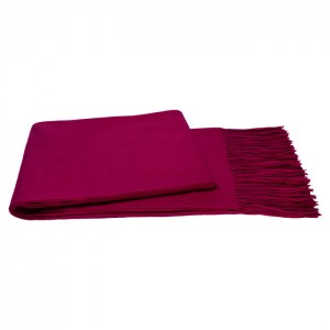 Cashmere Collection Cheverly Cashmere Throw in Raspberry ZHA1135